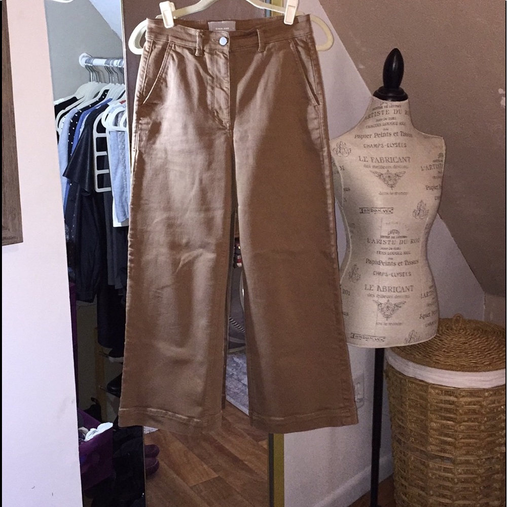 Everlane Wide Leg Cropped Pants